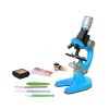 Microscop Copii 100x-1200x, Trusa Stiintifica Educativa cu LED, Biologie, 8 ani+, Albastru
