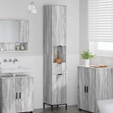 vidaXL Dulap de baie &icirc;nalt sonoma gri 31.5 x 33 x 190 cm Lemn compozit
