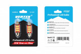 Set 2 becuri auto Vertex LED , C5W SV8.5-8,12SMD 4014, 2.9W, 36mm, Canbus, 12-24V, leduri alb sofit Festoon, Amio