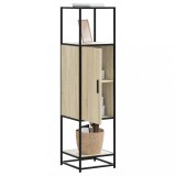 vidaXL Dulapuru Stejar Sonoma 35,5x35x139 cm lemn și metal prelucrat
