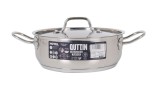 Cratita inox cu capac, diametru 22 cm, inaltime 8 cm, 3 litri
