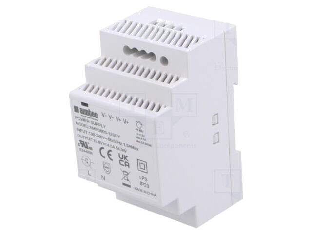 Alimentator pulsatoriu AIMTEC pentru şină DIN 60W 12VDC 4,5A 3kV