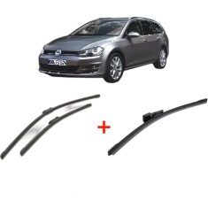 Set 3 stergatoare Volkswagen GOLF VAN VII Variant (BA5) din 2013 - 2017, pentru parbriz si luneta fata si spate auto, Bosch Aerotwin, din cauciuc sili