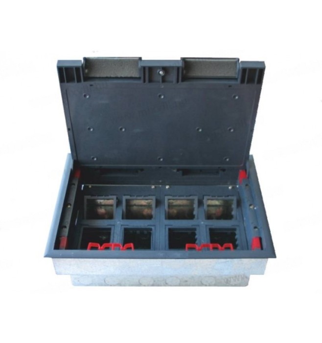 Doza incastrata in pardoseala 16 module IP30 IK10 compatibil aparataj modular TEM