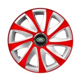 Set 4 capace roti 14 inchi R14 Drift Rosu-Gri, Compatibil cu Land Rover