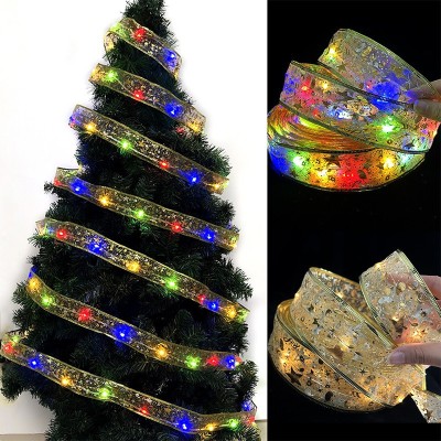 Panglică LED de Crăciun Flippy Aurie, lungime 2 m , 20 LED-uri, Multicolor foto