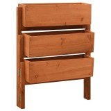 Cumpara ieftin Jardiniera pliabila, portocaliu, 60x14x75 cm, lemn masiv brad