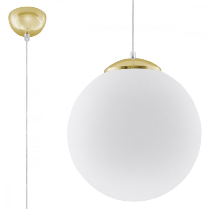 Lampă suspendată UGO 30 auriu, Sollux Lighting