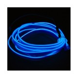Banda LED neon decorativa auto albastra 5 m 12V cu alimentator inclus