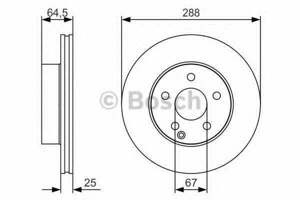 Disc frana MERCEDES C-CLASS T-Model (S204) (2007 - 2014) BOSCH 0 986 479 S83