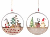 Cumpara ieftin Set 2 decoratiuni cu leduri Craciun 20 cm