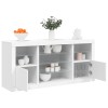 VidaXL Servantă cu lumini LED, alb, 142,5x37x67 cm
