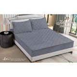 Cumpara ieftin Topper Saltea/Husa de pat matlasata si 2 fete de perne din catifea, cu elastic, model tip topper 180x200 - SPR527