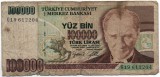 Bancnotă 100.000 lire - Turcia, 1970