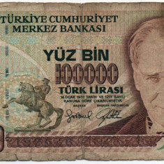 Bancnotă 100.000 lire - Turcia, 1970