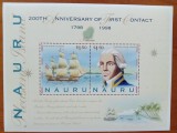 NAURU-&#039;&#039;200 ANIV. de la primul contact cu navigatori europeni&#039;&#039; -colita&#039;&#039;.-MNH NESTAMP. -vezi scan, Nestampilat