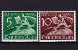 ✅ (S40) Germania Reich 1939 &quot; Marci pentru ziare &quot; serie completa Michel Z 738/739 , MNH - posibil mic spot, Nestampilat