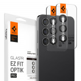 Set 2 Folii de protectie camera Spigen Optik.TR pentru Samsung Galaxy S24+ Plus Negru