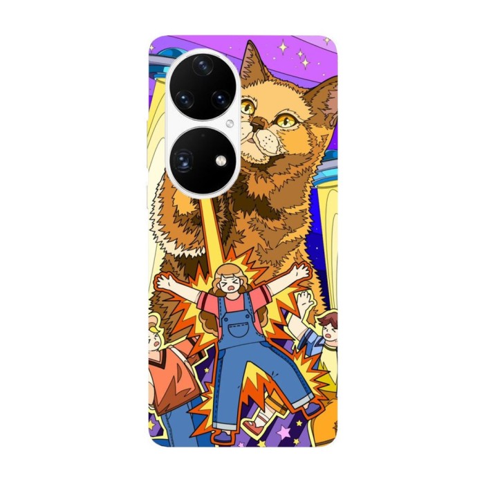 Husa compatibila cu Huawei Nova Y70 model cat invasion, Silicon, TPU, Viceversa