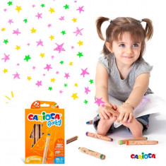 Creioane color 3 in 1 Carioca Baby 1an 6 culori set. foto