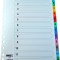Index carton Optima A4 numerotat 1-12 alb margine color 190g/mp