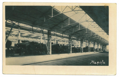 2801 - RESITA, Locomotive factory, Romania - old postcard, real PHOTO - unused foto