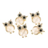 Set 5 brose martisor bufnite cu pietre