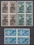 ROMANIA 1934 LP 106 MUNCA NOASTRA ROMANEASCA LNFR SERIA IN BLOC DE 4 TIMBRE STARE MNH