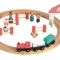 Set circuit tren din lemn cu figurine Egmont Toys