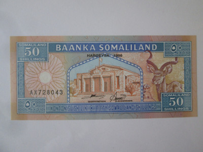 Somaliland 50 Shillings 1996 UNC foto