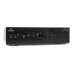 Auna CD708, 600 W, amplificator stereo, AUX phono, negru foto