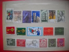 HOPCT LOT NR 740 EUROPA CEPT - -18 TIMBRE VECHI-STAMPILAT-