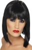 Peruca Bruneta Scurta, Breton, Par Drept - Glam, Stilata