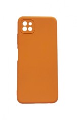 Husa telefon compatibila cu Samsung Galaxy A22 5G, Portocaliu, Cu interior de catifea, 163HT