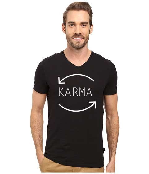 Tricou barbati negru - Karma - 2XL