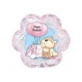 Balon folie floare Happy Birthday Fizzy Moon 45x45 cm