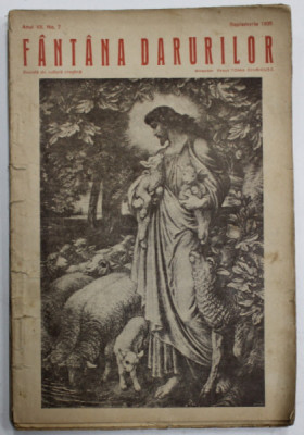 FANTANA DARURILOR , REVISTA DE CULTURA CRESTINA , no. 7 , 1935 foto