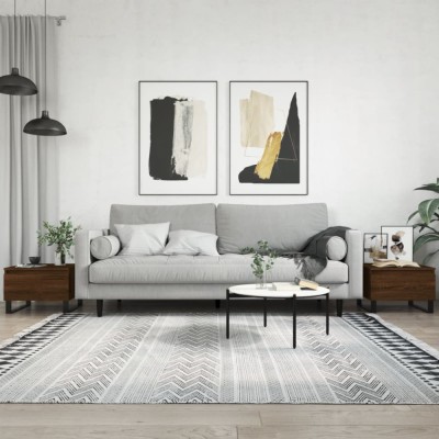 Gossi mese de cafea 2 buc. stejar maro 50x46x35 cm lemn compozit foto