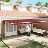 vidaXL Marchiză retractabilă automată portocalie și maro 600x300 cm