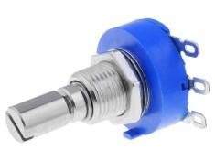 Potentiometru axial multitura 10k&Omega; 2W linear