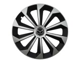 Cumpara ieftin Set 4 capace roti Fame Gri-Negru cu inel R16, pentru gama auto Mazda, Autohelix MSA