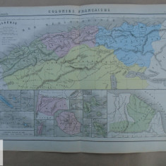 Harta color colonii franceze 1900 - Algeria