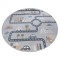 Covor BONO 726 cerc stradal, oras gri deschis / crem, cerc 100 cm