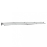 Cumpara ieftin Copertina de usa, gri si transparent, 400x75 cm, policarbonat