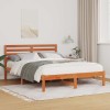 VidaXL Cadru de pat Maro ceruit 120 x 190 cm Lemn masiv de pin 872295