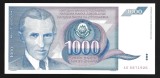 IUGOSLAVIA 1000 / 1.000 DINARA / DINARI 1991 [2] P - 110a , a UNC , aproape necirculata