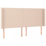 Cumpara ieftin Tablie pat cu aripioare cappuccino 203x16x118/128 cm piele eco