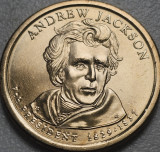 Monedă 1 Dollar 2008 USA, Andrew Jackson, 7th President, unc, litera D, America de Nord