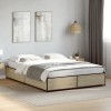 VidaXL Cadru de pat, stejar sonoma, 120x190cm, lemn prelucrat și metal 3279863