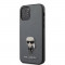 Husa Cover Karl Lagerfeld Saffiano Iconic pentru iPhone 12/12 Pro Silver